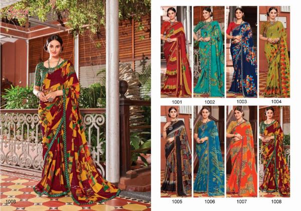 Saroj Sunlight Casual Wear Georgette Designer Print  Saree Collection